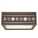 Ver imagem 1 de Luminária Decorativa Madeira Plafon Porto Belo Quad 40cm