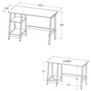 Ver imagem 4 de Mesa Escrivaninha Gamer 2 Prateleiras 120 Cm Mc190 Preto Dtall