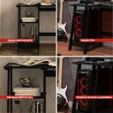 Ver imagem 3 de Mesa Escrivaninha Gamer 2 Prateleiras 120 Cm Mc190 Preto Dtall