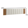 Cabeceira de Cama King 10 Módulos Estofados Corino Preto e 2 Módulos Ripados Mdf - 5