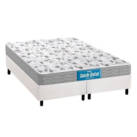 Cama Box Queen: Colchão Espuma D45 Probel /EP Guarda Costas Próextreme Double Face + Base CRC