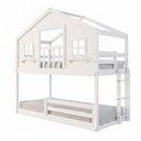 Ver imagem 3 de Beliche Infantil Montessoriano com Varanda e Grade Proteção Casinha Dos Sonhos Madeira Maciça