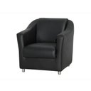 Ver imagem 1 de Poltrona para Decoração Recepção Clinica Consultório Sala de Espera Tilla - Twdecora:corino Preto