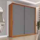 Ver imagem 1 de Guarda Roupa Solteiro com 2 Portas de Correr e 2 Gavetas 240826 Linha Porto Politorno Móveis