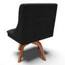 Ver imagem 7 de Kit 8 Cadeiras Estofadas Giratória para Sala de Jantar Lia Suede Preto - Ibiza
