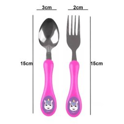 Kit Talheres Inox Personagem Infantil Colher Garfo Unicórnio - Panami - 2
