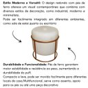 Ver imagem 5 de Puff Decorativo Redondo para Sala Argola Ian Bege:bronze/veludo