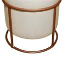 Ver imagem 6 de Puff Decorativo Redondo para Sala Argola Ian Bege:bronze/veludo