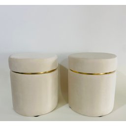 PUFF PALHA CINTA DOURADA EGODECOR - 2