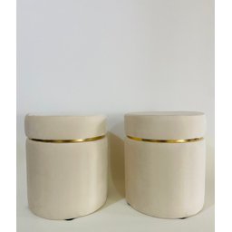 PUFF PALHA CINTA DOURADA EGODECOR - 3