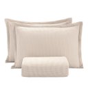 Ver imagem 1 de Kit Colcha King Döhler Piquet 100% Algodão Bege 3 Peças