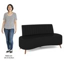 Ver imagem 5 de Sofá 2 Lugares para Sala Living 135cm Pés Palito Tamar K04 Sintético Preto - Mpozenato