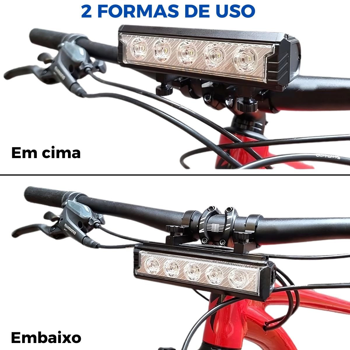 Lanterna Farol Bicicleta 2000 Lumens 5 Modos Luz Ipx5 Bike - 6