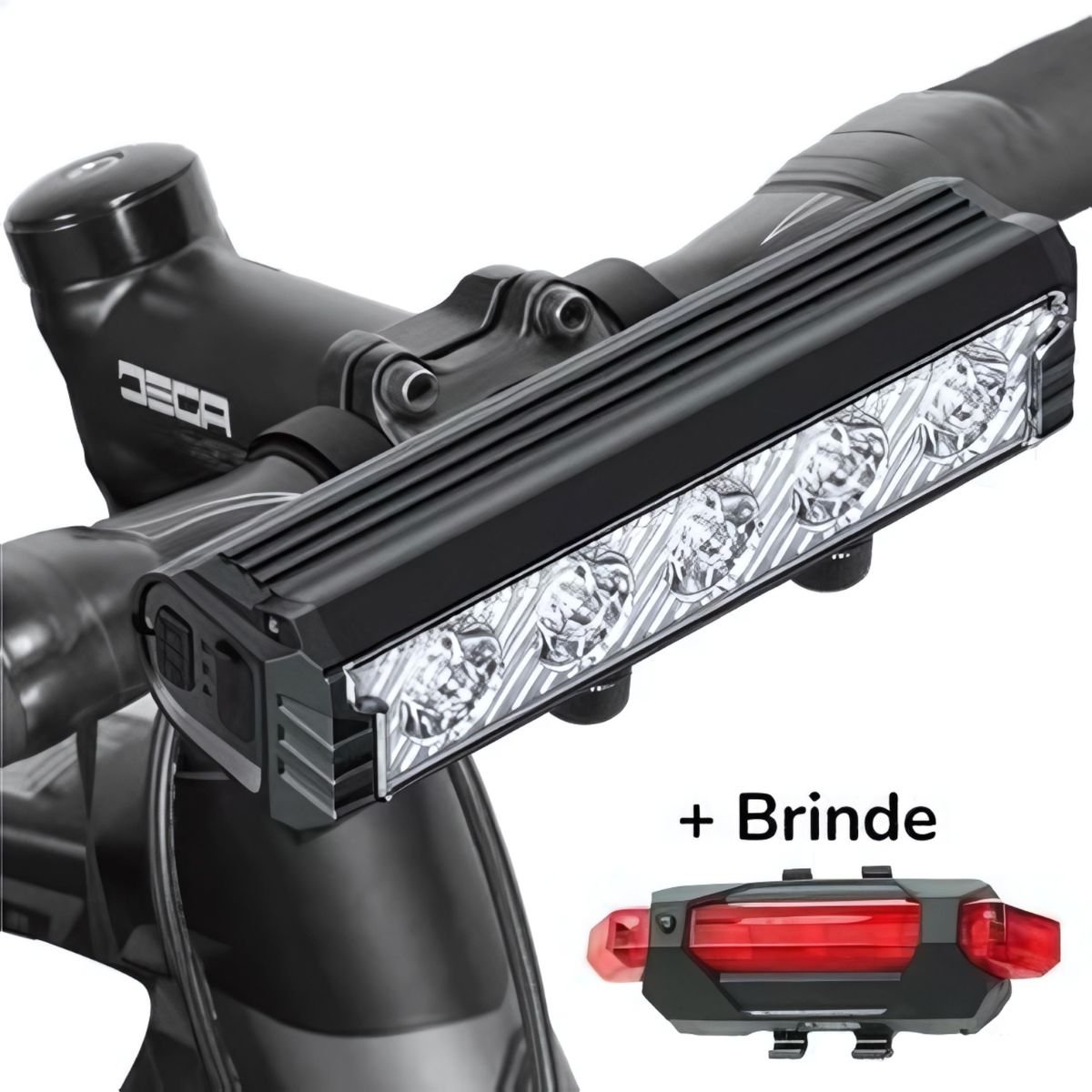 Lanterna Farol Bicicleta 2000 Lumens 5 Modos Luz Ipx5 Bike - 2