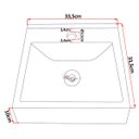Ver imagem 3 de Cuba De Apoio Quadrada Com Torneira Inox Curta Válvula Click
