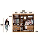 Ver imagem 3 de Guarda Roupa Robust c/ Espelho 6 Portas 6 Gavetas Novo Horizonte Cumaru/Fendi