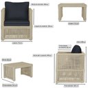 Ver imagem 2 de Mesa e 2 Poltronas Madri Corda Náutica Estofado 12 Trama Rami