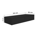 Ver imagem 2 de Aparador Penteadeira Console Suspenso Laqueado Preto