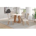 Ver imagem 2 de Mesa Jantar Lins 120 4 Cadeiras Malu Linho - Henn