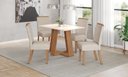 Ver imagem 2 de Mesa Jantar Lins 120 4 Cadeiras Malu Linho - Henn