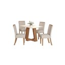 Ver imagem 1 de Mesa Jantar Lins 120 4 Cadeiras Malu Linho - Henn