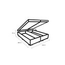 Ver imagem 4 de Cama Box Baú Casal 138 Bipartido Tecido Sintético Branco com Colchão One Face D33 - 17x138x188cm