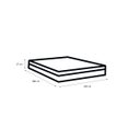 Ver imagem 2 de Cama Box Baú Casal 138 Bipartido Tecido Sintético Branco com Colchão One Face D33 - 17x138x188cm