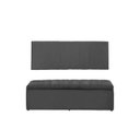 Ver imagem 1 de Kit Cabeceira e Calçadeira Vitoria 120 cm Suede Cinza
