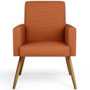 Ver imagem 5 de Poltrona Decorativa para Sala de Estar Maria W01 Pés Palito Tecido Terracota - Lyam Decor