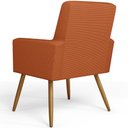 Ver imagem 7 de Poltrona Decorativa para Sala de Estar Maria W01 Pés Palito Tecido Terracota - Lyam Decor