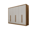Ver imagem 2 de Guarda Roupa Casal 6 Portas 8 Gavetas - Maldivas-cumaru/fendi - Móveis Novo Horizonte