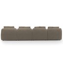 Ver imagem 7 de Sofá 5 Lugares com Chaise Direito Sala Living 328cm Arlo F04 Veludo Marrom Claro Tc-12021- Lyam Deco