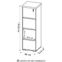 Ver imagem 4 de Armário Arquivo com Chave 4 Gavetas Corp A06 Nogal/preto - Mpozenato