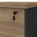 Ver imagem 6 de Armário Arquivo com Chave 4 Gavetas Corp A06 Nogal/preto - Mpozenato