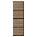 Ver imagem 7 de Armário Arquivo com Chave 4 Gavetas Corp A06 Nogal/preto - Mpozenato