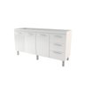 Balcão Cozinha para Pia de 160cm Emily 3 Portas e 3 Gavetas Branco Móblis - 2