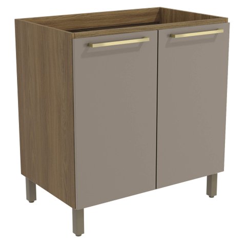Armário de Cozinha Balcão 2 Portas 80cm com Pés M623 Botanic Kappesberg