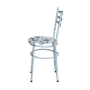 Ver imagem 4 de 6 Cadeiras Epoxi Cinza para Cozinha Assento Floral:floral Branco
