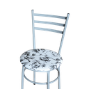 Ver imagem 5 de 6 Cadeiras Epoxi Cinza para Cozinha Assento Floral:floral Branco