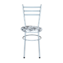 Ver imagem 3 de 6 Cadeiras Epoxi Cinza para Cozinha Assento Floral:floral Branco