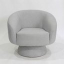 Ver imagem 7 de Poltrona Decorativa Fixa com Puff Liz Bouclé Cinza Claro - Nexta Casa