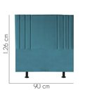 Ver imagem 2 de Cabeceira para Cama Box Solteiro 90 Cm Grécia:azul Turquesa