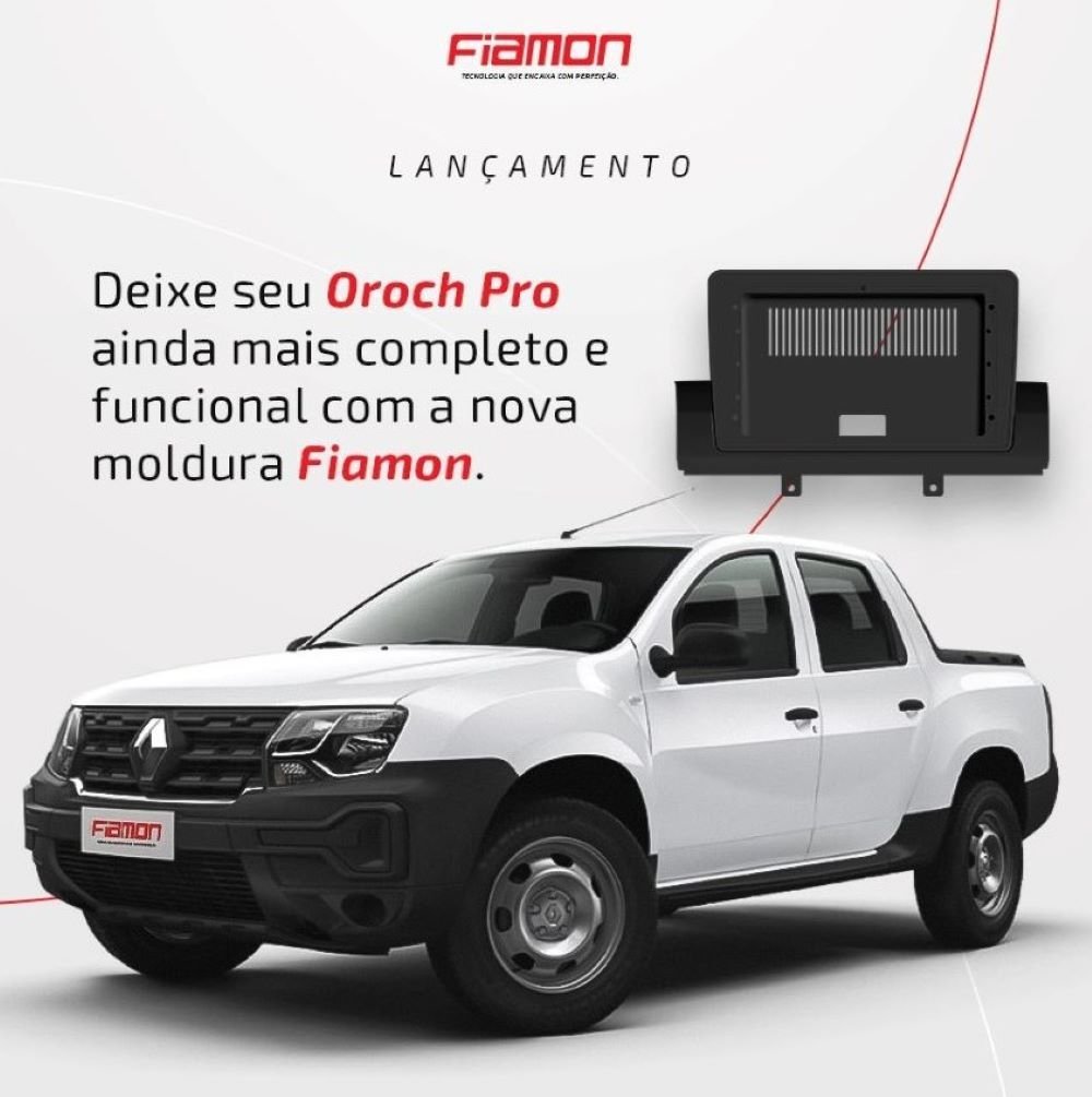 MOLDURA PAINEL MULTIMIDIA 9 POL RENAULT OROCH PRO 2022&gt; FIAMON - 2