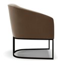 Ver imagem 4 de Kit 2 Poltronas Stella Suede Base Industrial Preto - D’Rossi Marrom