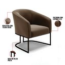 Ver imagem 6 de Kit 2 Poltronas Stella Suede Base Industrial Preto - D’Rossi Marrom
