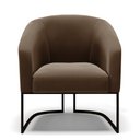 Ver imagem 3 de Kit 2 Poltronas Stella Suede Base Industrial Preto - D’Rossi Marrom