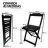 Mesa Dobrável 70x70 com 4 Cadeiras Preta - 2