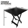 Mesa Dobrável 70x70 com 4 Cadeiras Preta - 3
