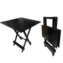Ver imagem 6 de Mesa Dobrável 70x70 com 4 Cadeiras Preta