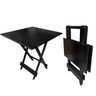 Mesa Dobrável 70x70 com 4 Cadeiras Preta - 6